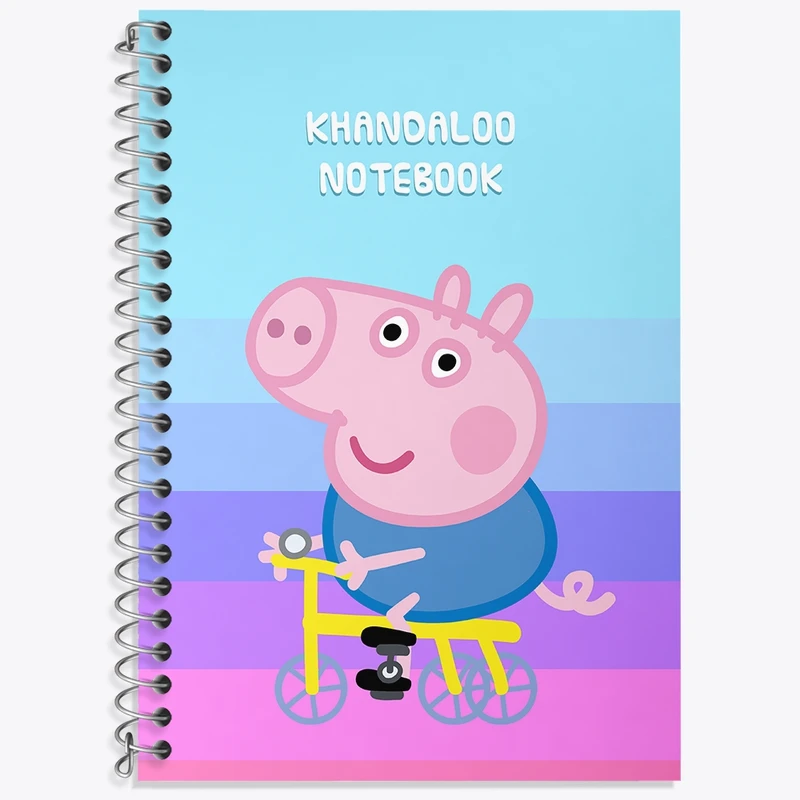 دفتر زبان 50 برگ خندالو مدل سه خط طرح انیمیشن پپا پیگ (Peppa Pig) کد N9237