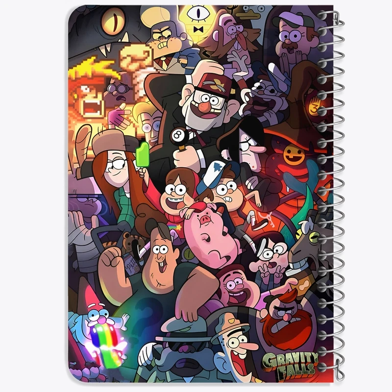 دفتر یادداشت 50 برگ خندالو طرح آبشار جاذبه (Gravity Falls) کد F6924