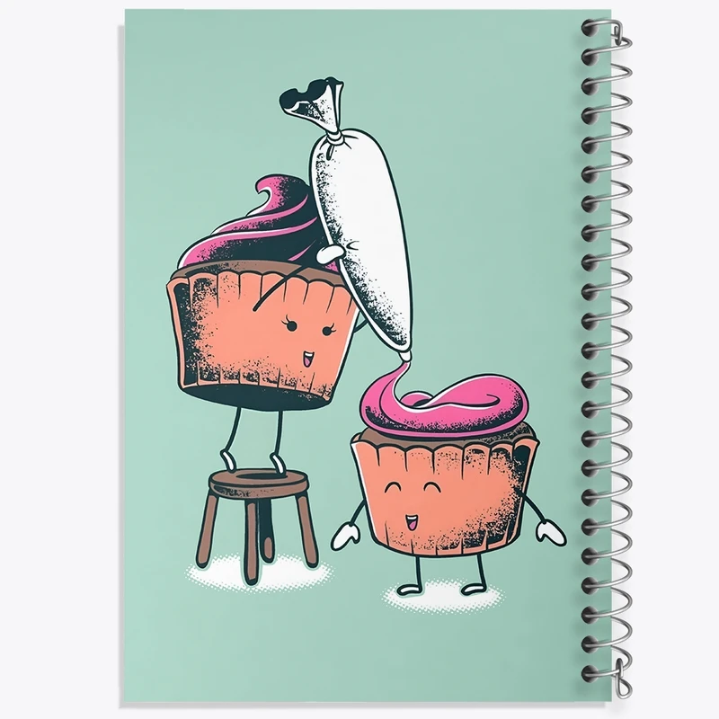 دفتر طراحی 50 برگ خندالو طرح کاپ کیک کد N2906