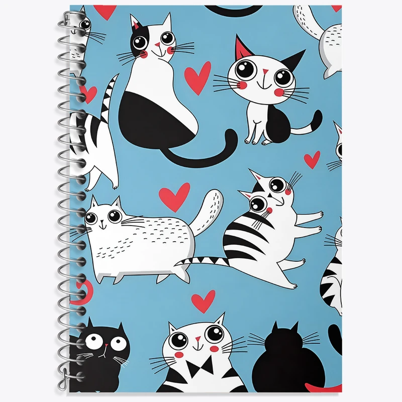 دفتر نت موسیقی 50 برگ خندالو طرح پترن گربه کد F4873