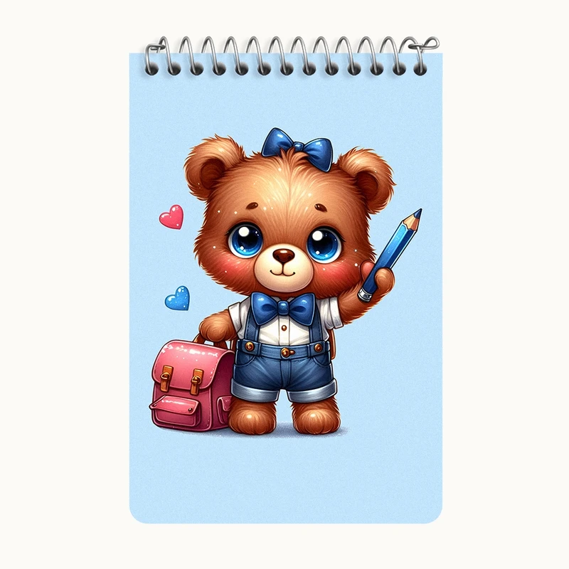 دفتر یادداشت 50 برگ خندالو طرح خرس دانش آموز کد F7699