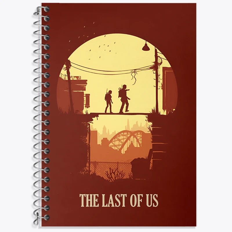 دفتر زبان 50 برگ خندالو مدل سه خط طرح آخرین بازمانده از ما (The Last Of Us) کد F13592