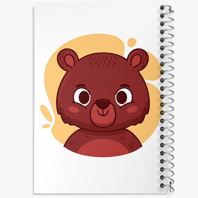 دفتر طراحی 50 برگ خندالو طرح خرس حیوانات بامزه کد 37146