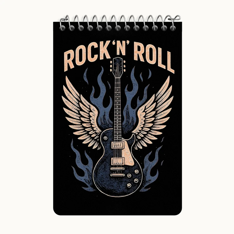 دفتر یادداشت 50 برگ خندالو طرح راک اَند رول (Rock And Roll) کد F14183