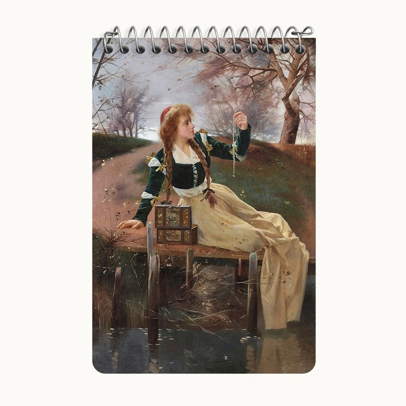 دفتر یادداشت 50 برگ خندالو طرح نقاشی بازتاب ها اثر الکساندر مارک روسی کد F12339