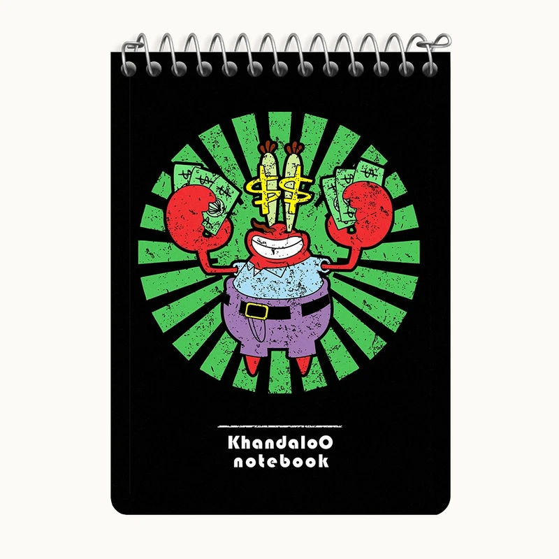 دفتر یادداشت 50 برگ خندالو طرح آقای خرچنگ کد N9451