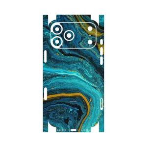 MAHOOT Turquoise marblewith golden streaks-FullSkin Cover Sticker for Apple iPhone 17 Pro Max