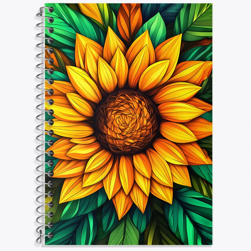 دفتر نت موسیقی 50 برگ خندالو طرح گل آفتابگردان کد F9020