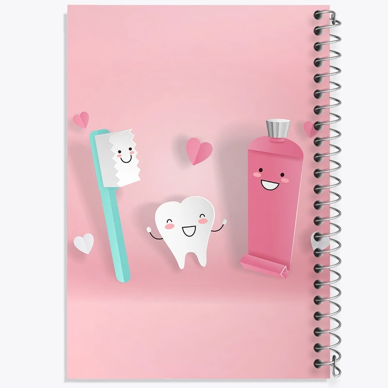 دفتر طراحی 50 برگ خندالو طرح دندان و دندان پزشکی کودکانه کد 36720