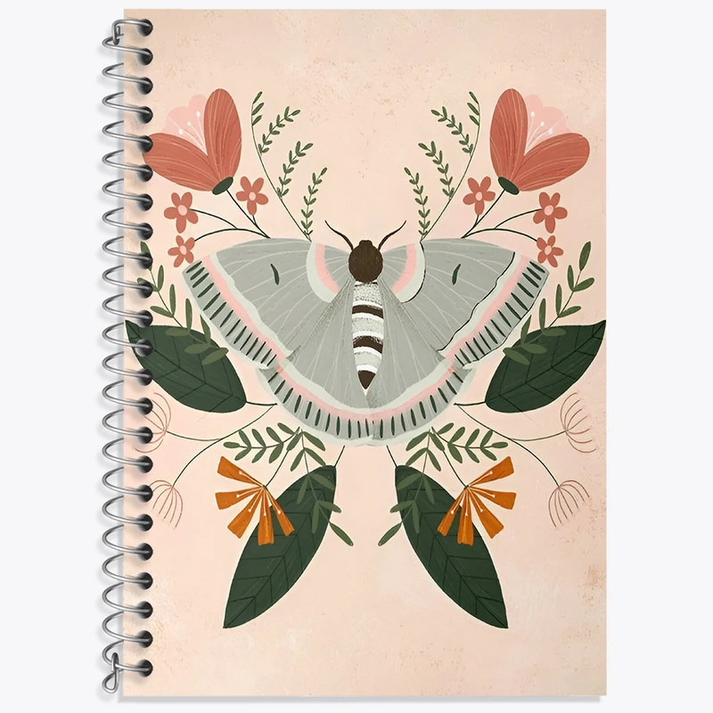 دفتر لغت 50 برگ خندالو طرح شاپرک و گل کد N6888