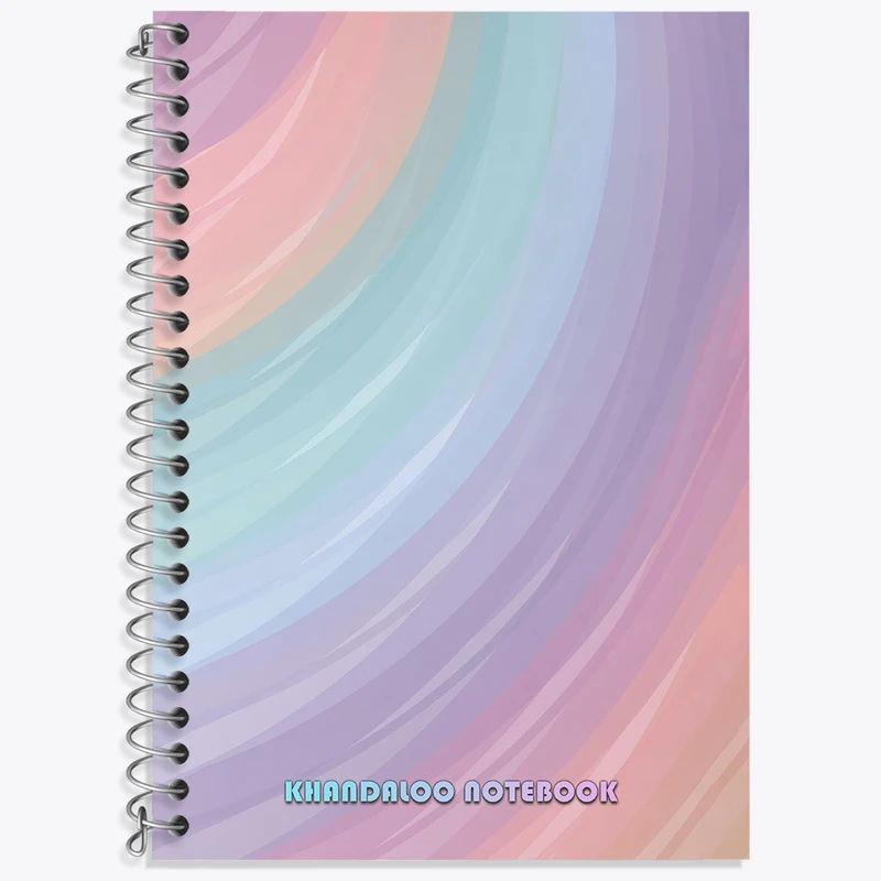 دفتر زبان 50 برگ خندالو مدل دو خط طرح پترن رنگی کد N6011