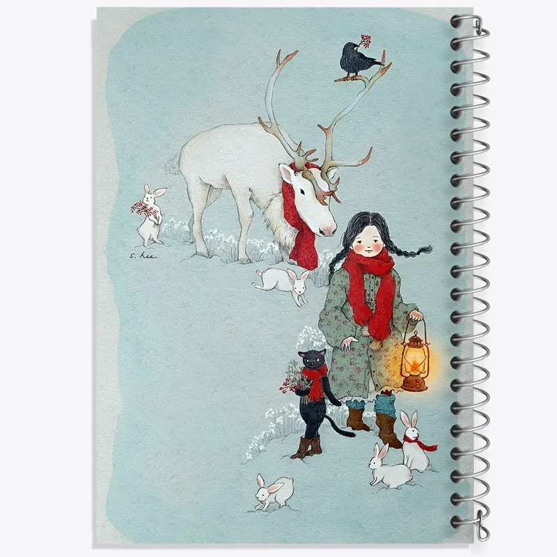 دفتر شطرنجی 50 برگ خندالو طرح دخترانه فانتزی کد N8438