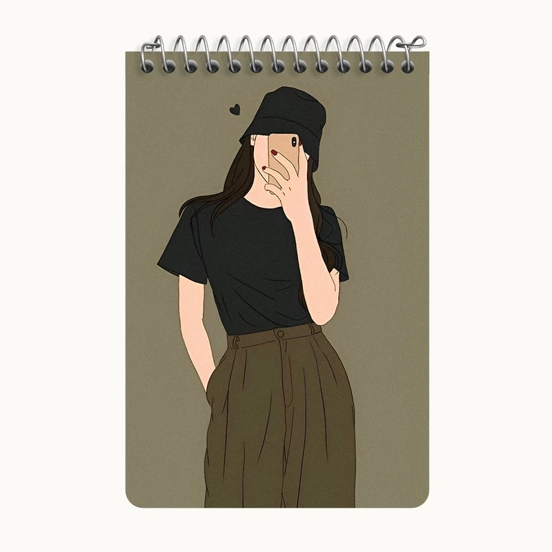 دفتر یادداشت 50 برگ خندالو طرح دخترانه کد F3823