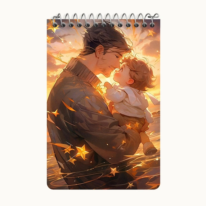 دفتر یادداشت 50 برگ خندالو طرح پدر و پسر کد F12914