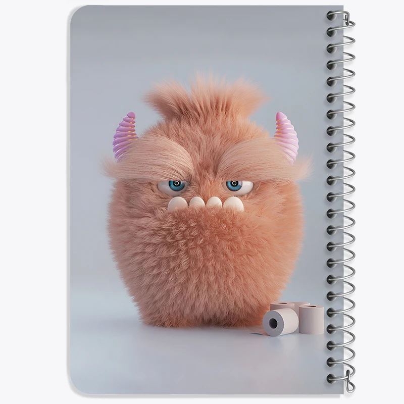 دفتر یادداشت 50 برگ خندالو طرح هیولای بامزه کد F3334