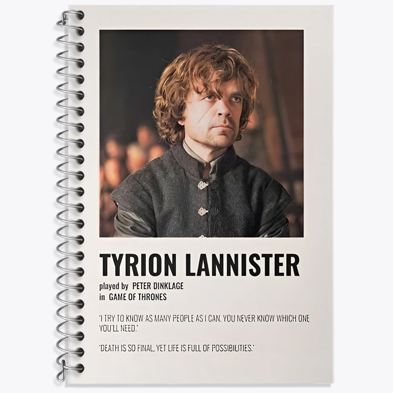 دفتر زبان 50 برگ خندالو مدل سه خط طرح تیریون لنیستر (Tyrion Lannister) کد F13379