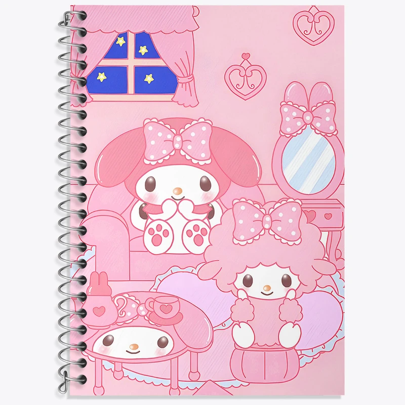 دفتر زبان 50 برگ خندالو مدل دو خط طرح مای ملودی (My Melody) کد N9087