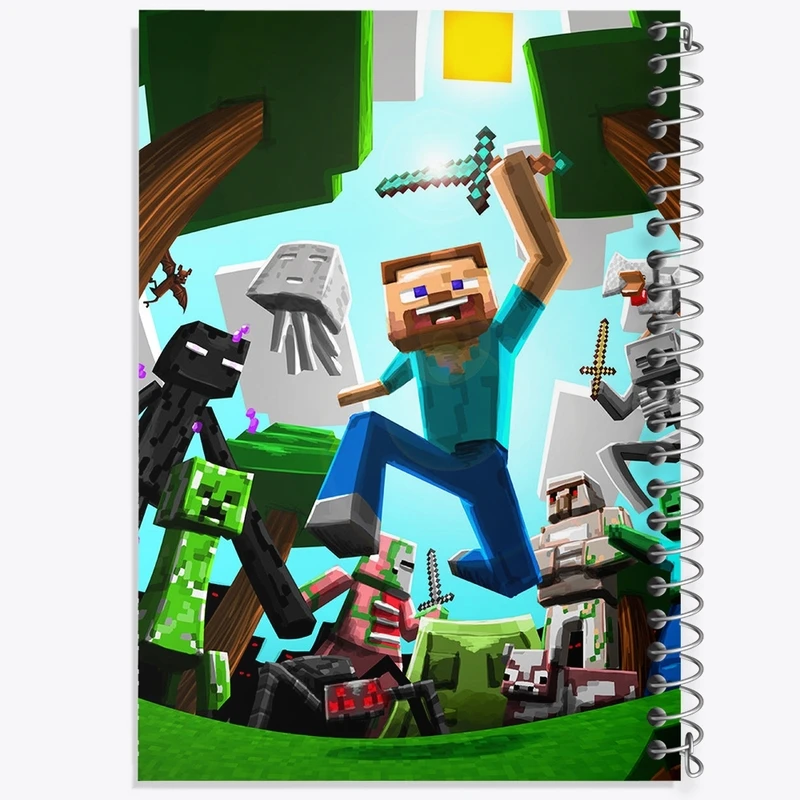 دفتر طراحی 50 برگ خندالو طرح ماینکرافت (Minecraft) کد F1608