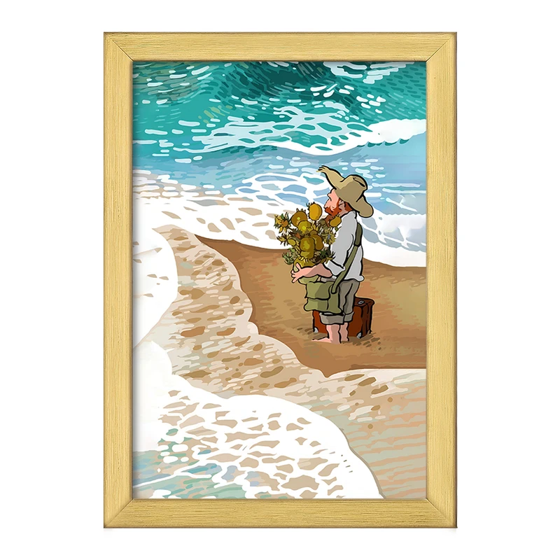 تابلو خندالو طرح ونسان ونگوگ کد F5076