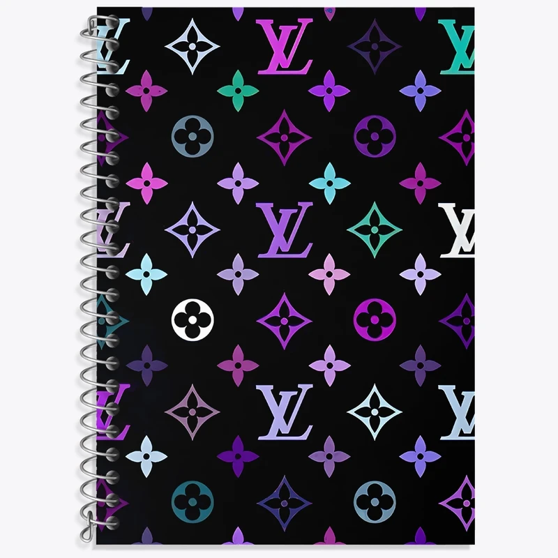 دفتر زبان 50 برگ خندالو مدل سه خط طرح لویی ویتون (Louis Vuitton) کد N7101