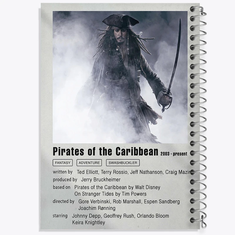 دفتر مشق 50 برگ خندالو طرح دزدان دریایی کارائیب (Pirates of the Caribbean) کد F11911