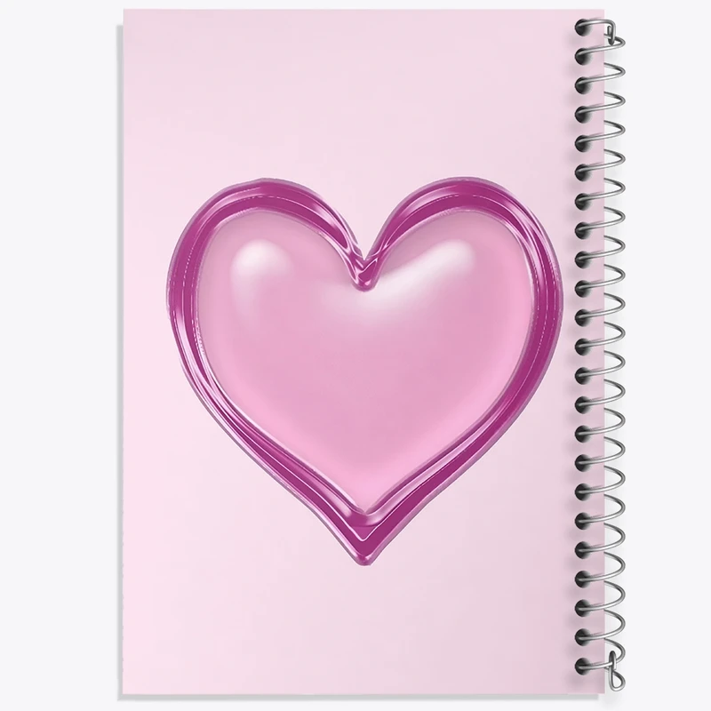 دفتر شطرنجی 50 برگ خندالو طرح قلب کد F3856