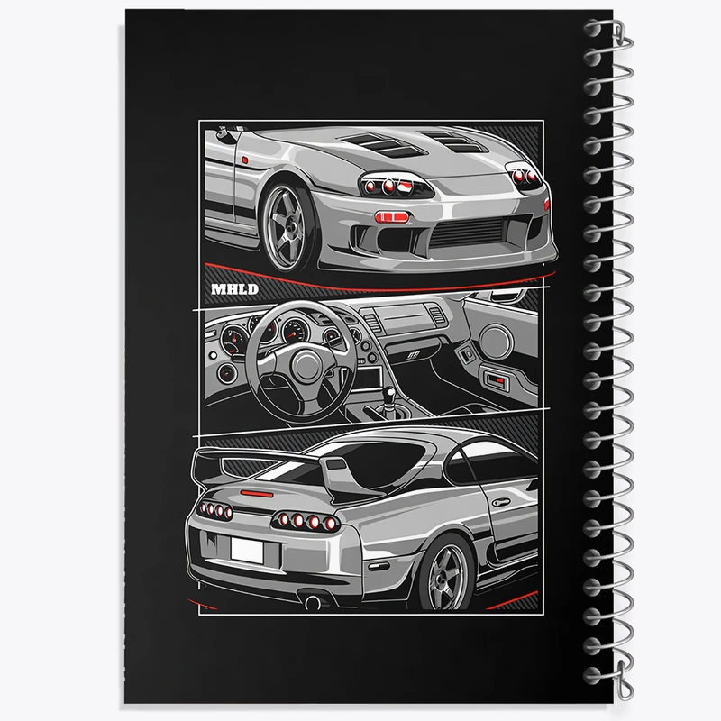 دفتر نقاشی 50 برگ خندالو طرح ماشین اسپرت کد N8281