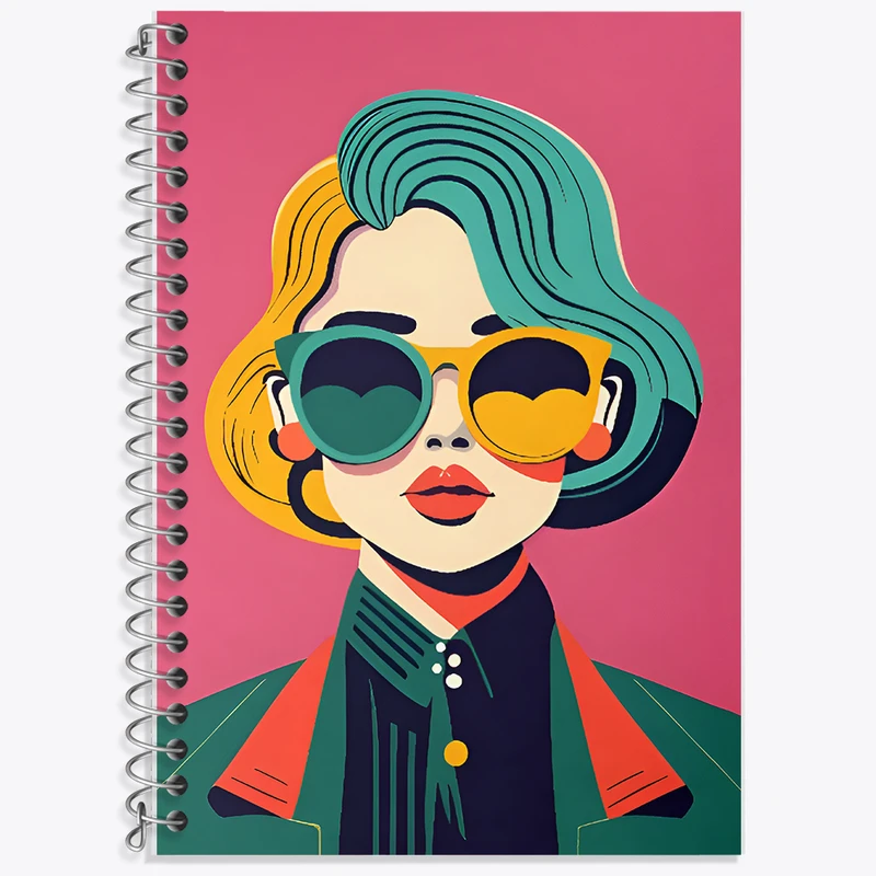 دفتر زبان 50 برگ خندالو مدل دو خط طرح دخترانه کد F11673