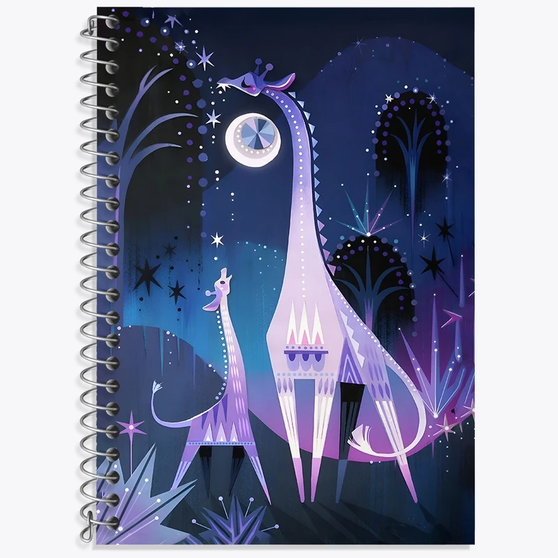 دفتر زبان 50 برگ خندالو مدل سه خط طرح زرافه کیوت کد F4906