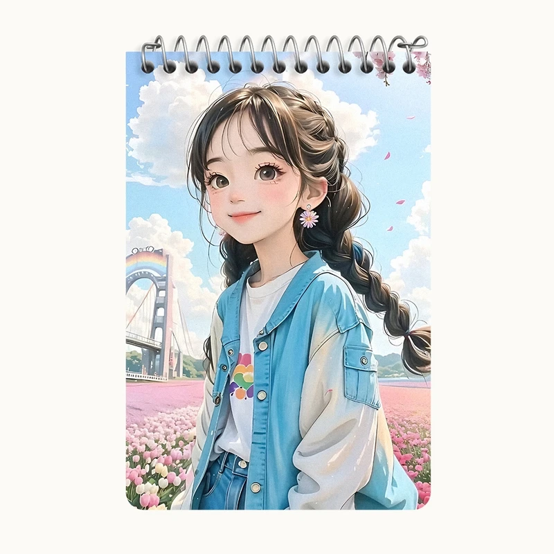 دفتر یادداشت 50 برگ خندالو طرح دخترانه کد F3816