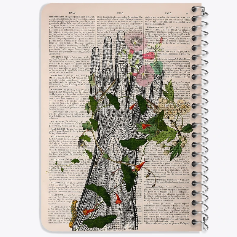 دفتر یادداشت 50 برگ خندالو طرح آناتومی دست (Hand Anatomy) کد F14039