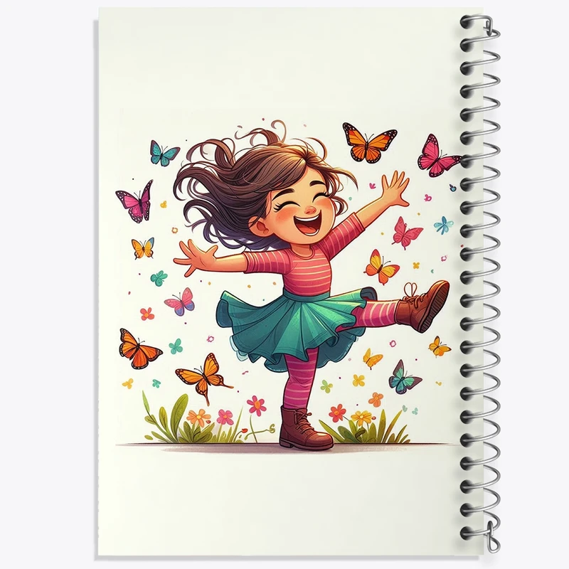 دفتر طراحی 50 برگ خندالو طرح دختر شاد کد N1195