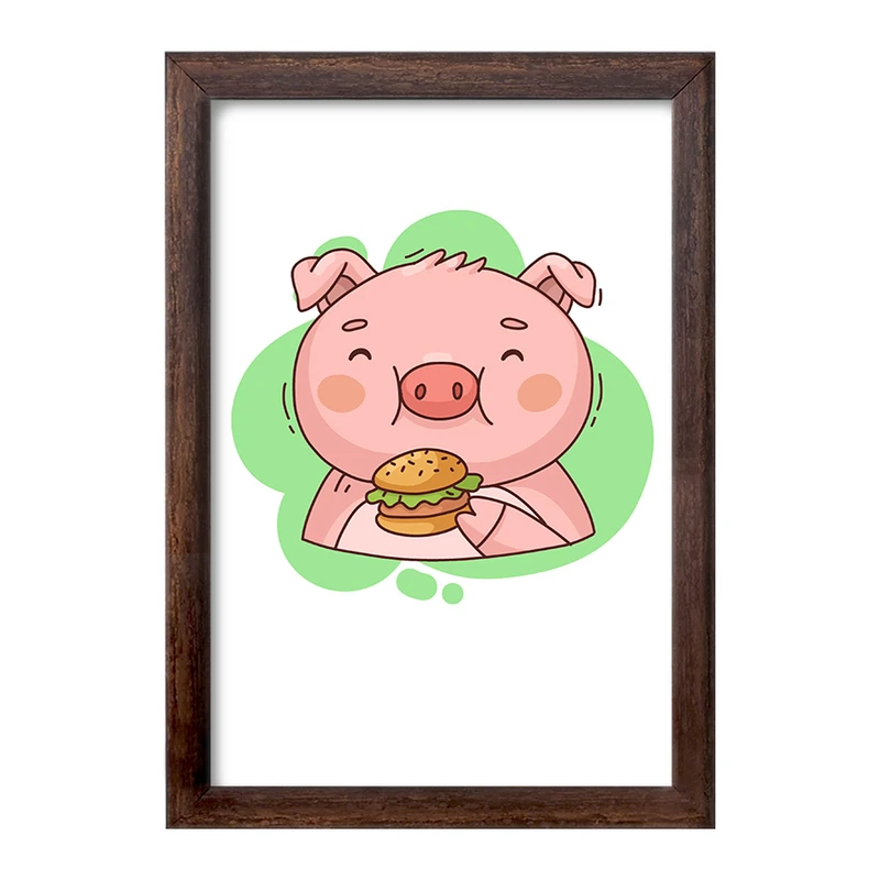 تابلو خندالو طرح خوک حیوانات بامزه کد 37170