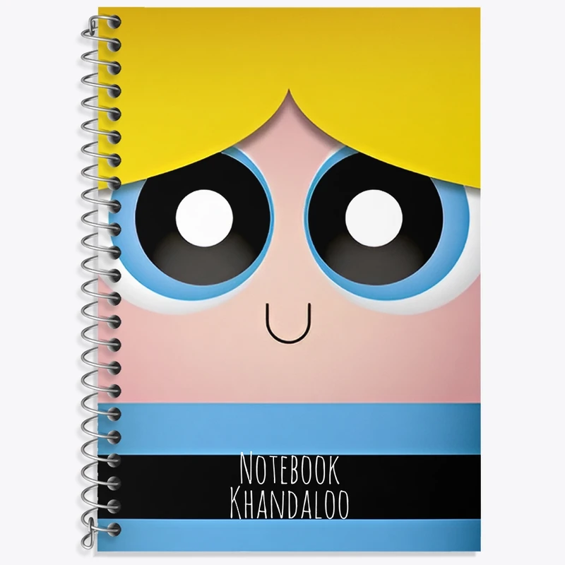 دفتر زبان 50 برگ خندالو مدل سه خط طرح پاورپاف گرلز (The Powerpuff Girls) کد N7216