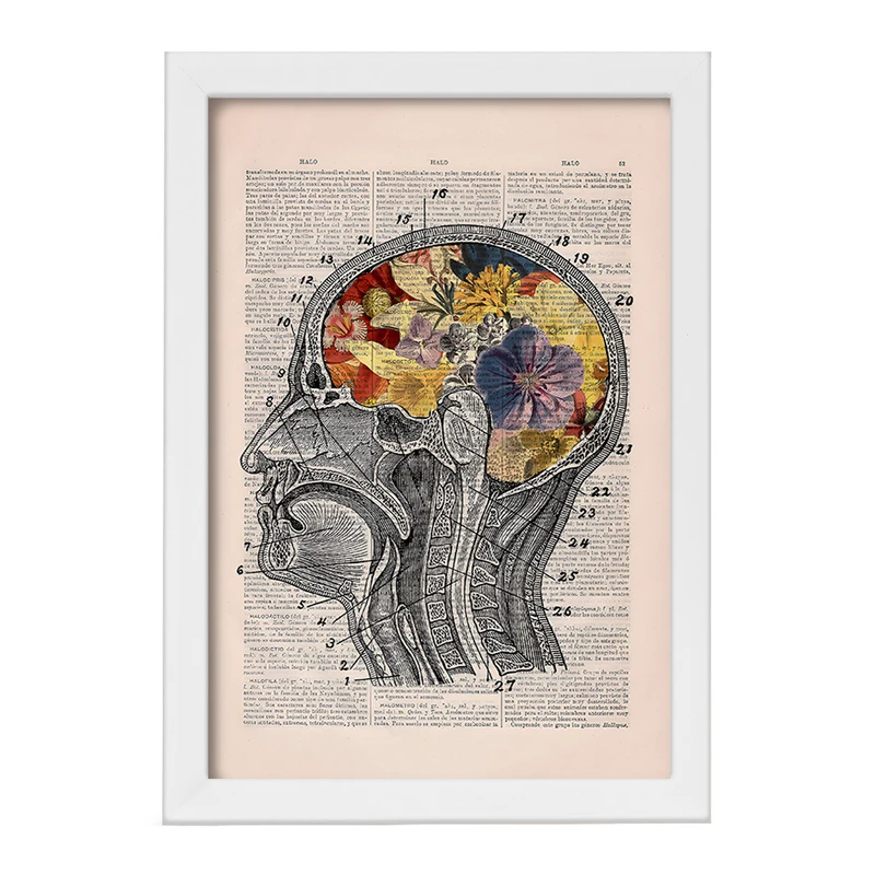 تابلو خندالو طرح آناتومی مغز (Brain Anatomy) کد F14038