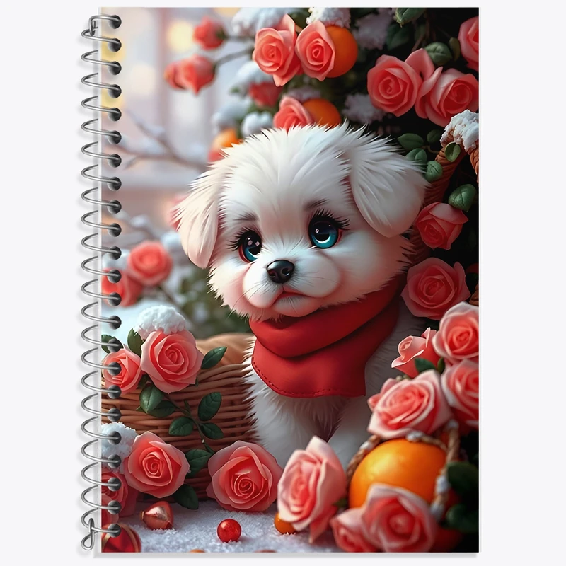 دفتر لغت 50 برگ خندالو طرح سگ کیوت کد F8562