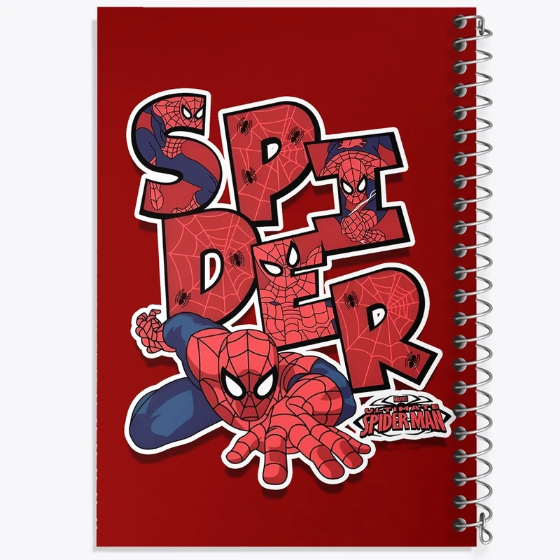 دفتر طراحی 50 برگ خندالو طرح مرد عنکبوتی کد F11027