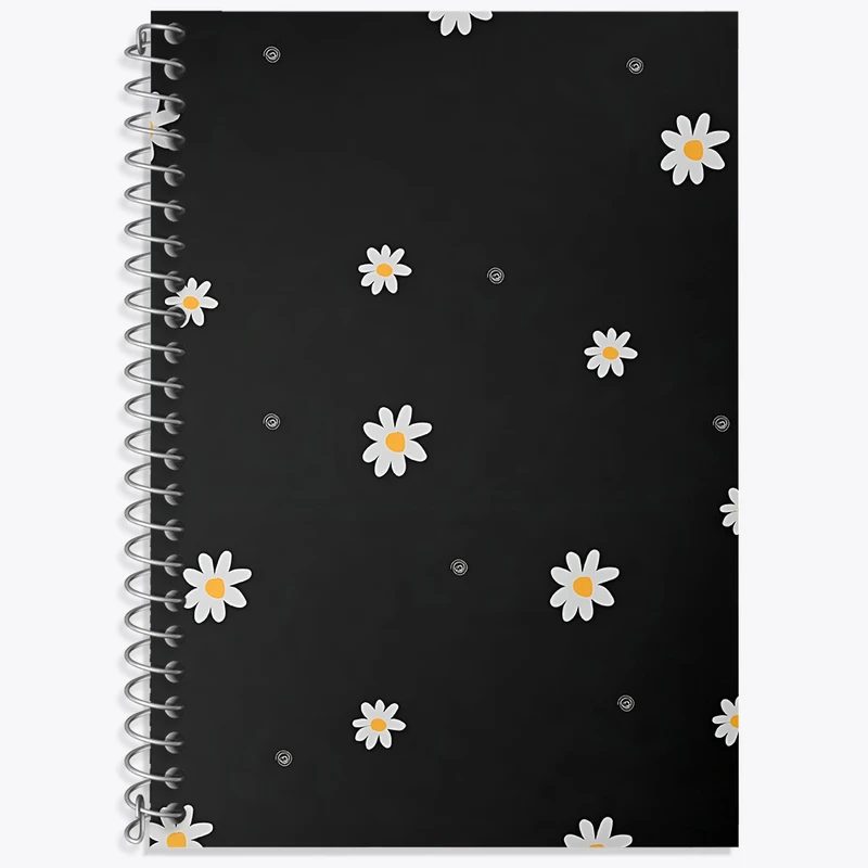 دفتر زبان دوخط 50 برگ خندالو طرح پترن گل گلی کد N6072