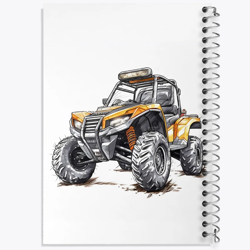 دفتر طراحی 50 برگ خندالو طرح موتور چهار چرخ کد 37093