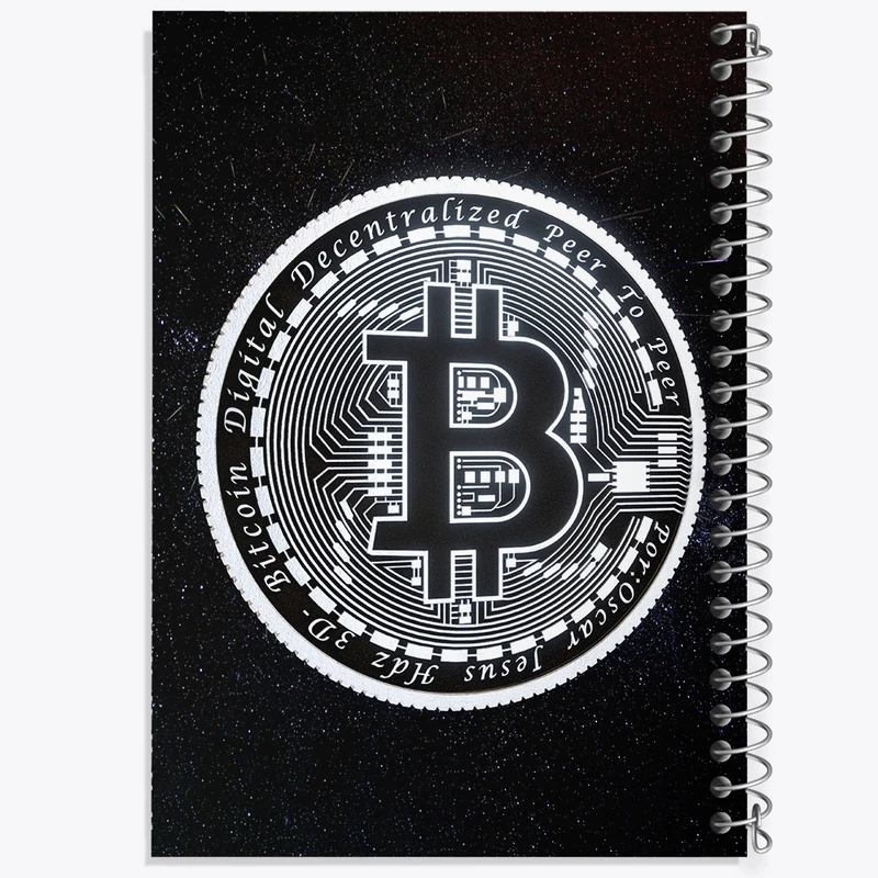 دفتر طراحی 50 برگ خندالو طرح بیت کوین (Bitcoin) کد F903