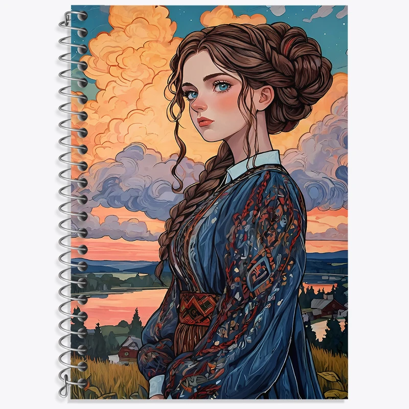 دفتر زبان دوخط 50 برگ خندالو طرح دخترانه کد F4991