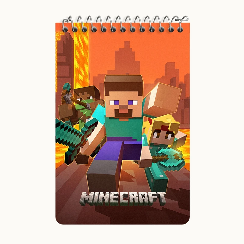 دفتر یادداشت 50 برگ خندالو طرح ماینکرافت (Minecraft) کد F14081