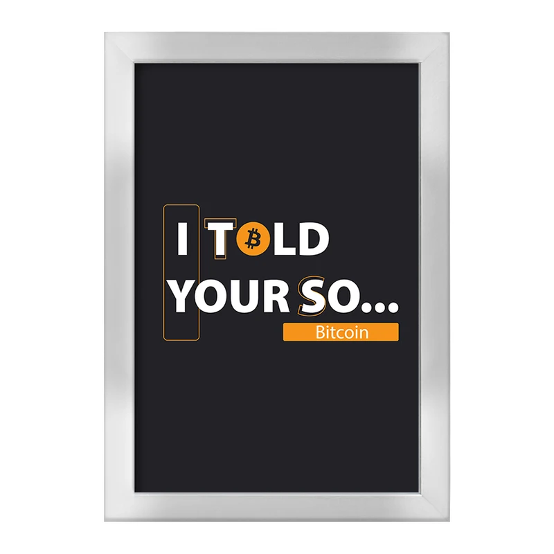تابلو خندالو طرح بیت کوین ... I Told Your So  کد 10892