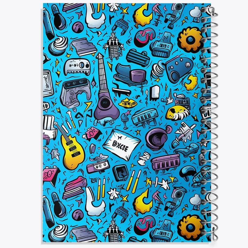 دفتر طراحی 50 برگ خندالو طرح موزیک کد N476