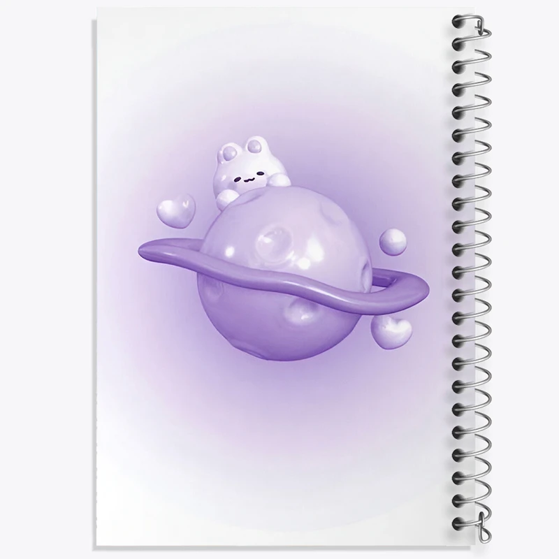 دفتر مشق 100 برگ خندالو طرح سیاره و گربه کد F3725