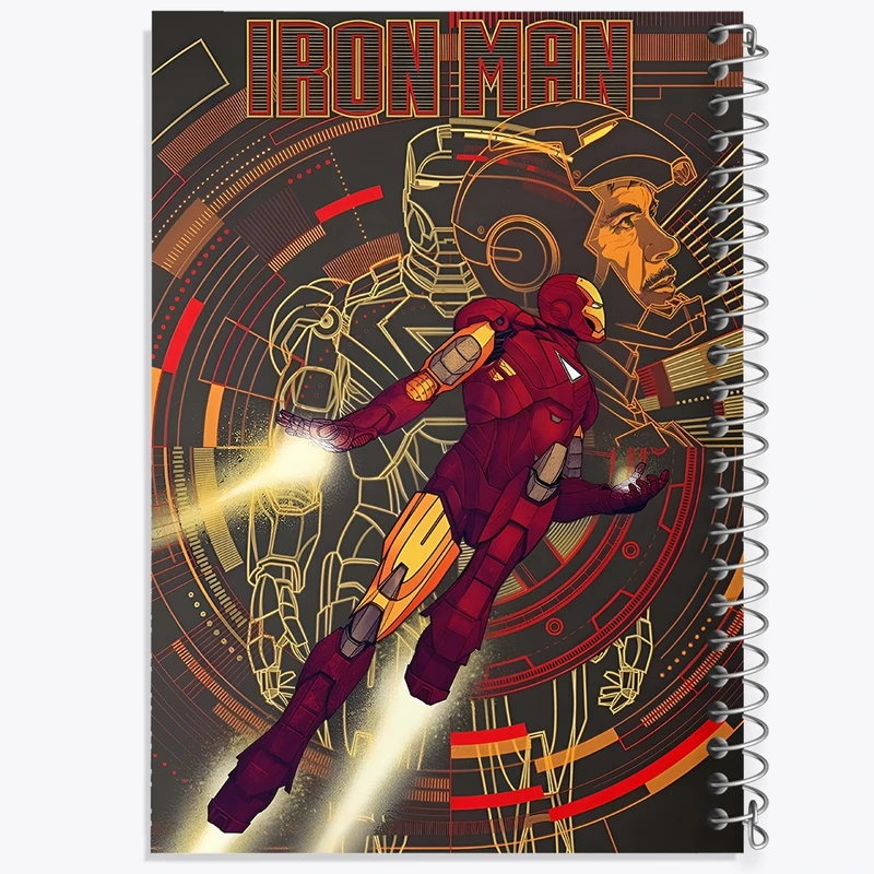دفتر ژورنال نویسی 50 برگ خندالو مدل نقطه ای طرح مرد آهنی مارول (Marvel) کد F10505