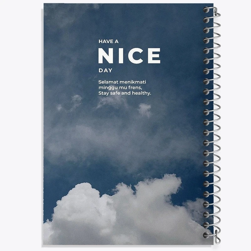 دفتر طراحی 50 برگ خندالو طرح Have A Nice Day کد F710