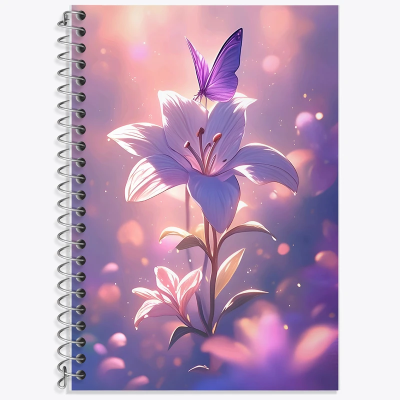 دفتر نت موسیقی 50 برگ خندالو طرح گل لیلیوم کد F10606