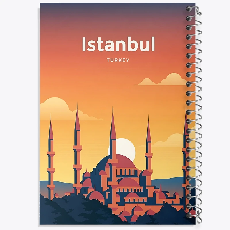 دفتر شطرنجی 50 برگ خندالو طرح استانبول (Istanbul) کد F4937