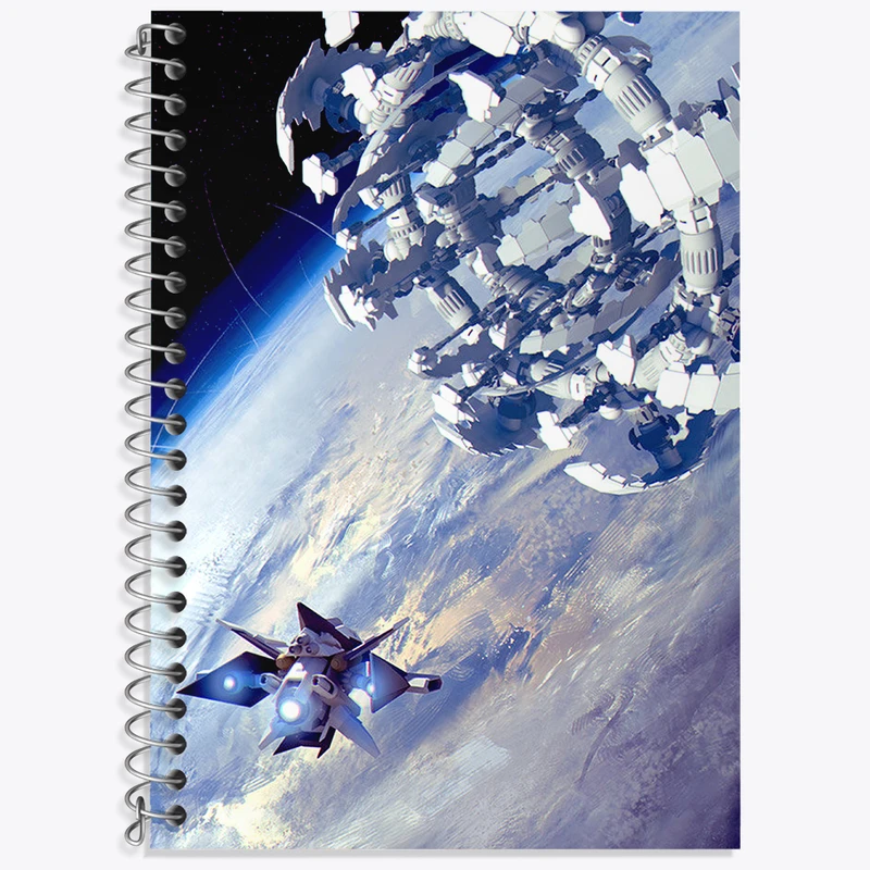 دفتر زبان 50 برگ خندالو مدل دو خط طرح فضا کد N8343